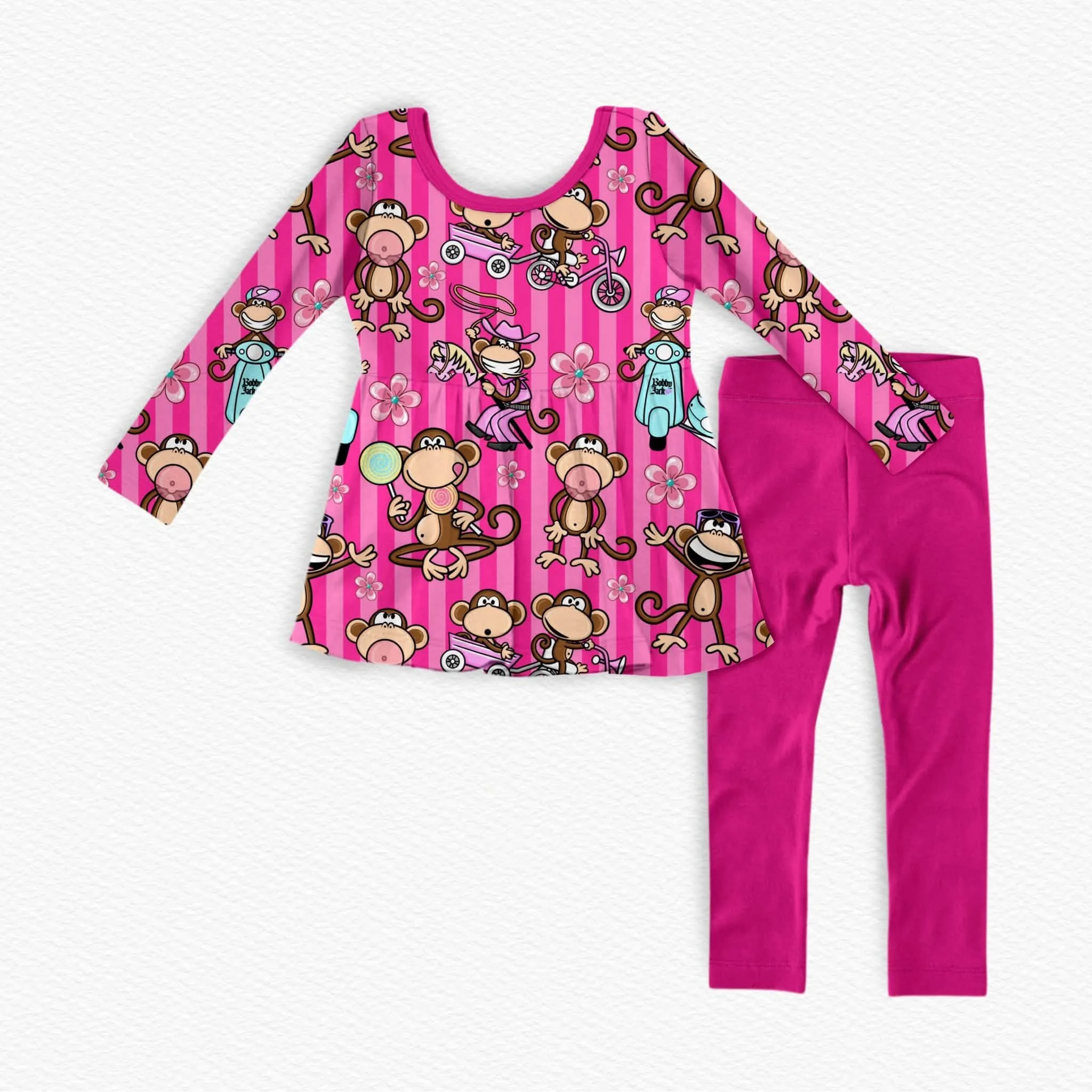 Bubble Monkey Peplum & Leggings