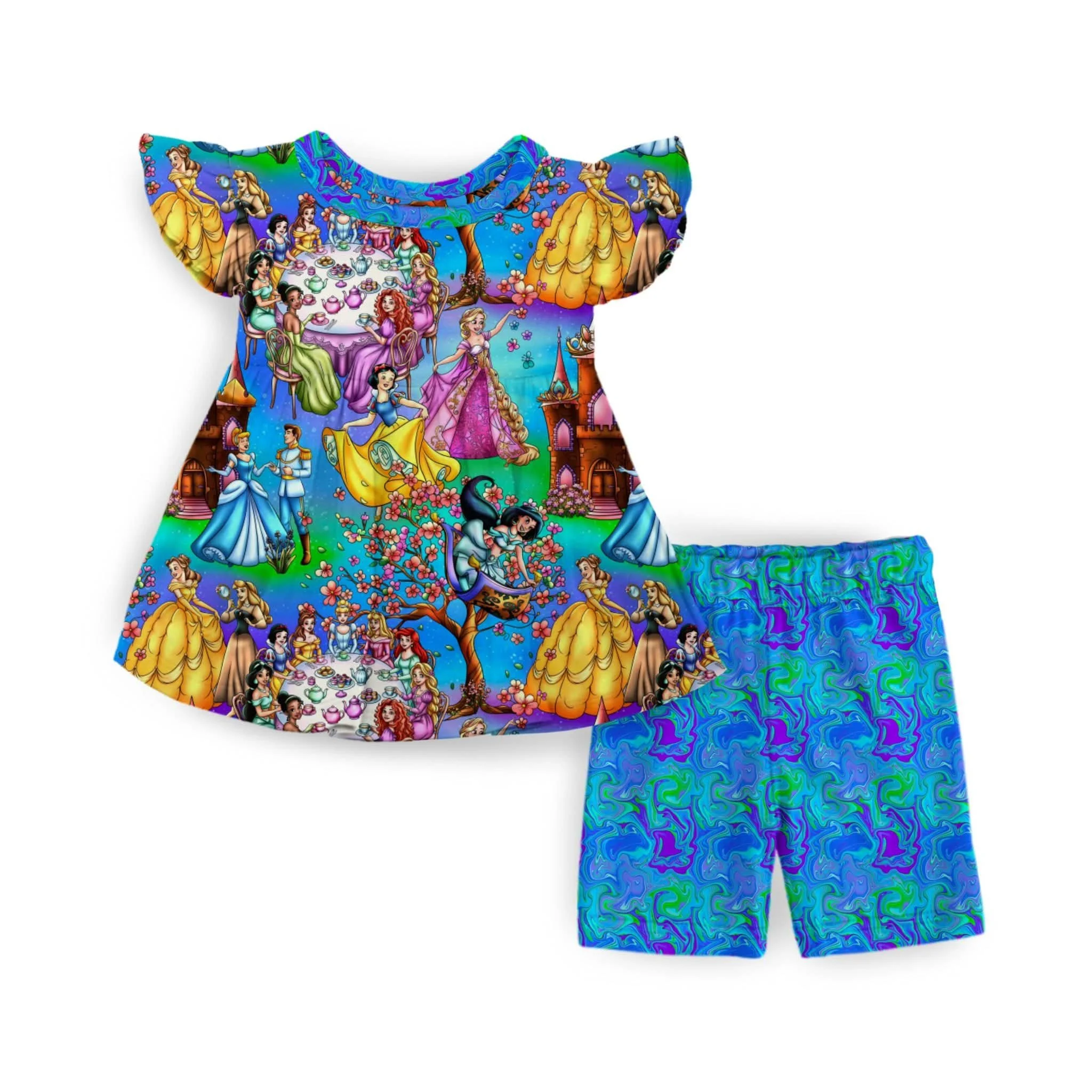 Tiaras & Twirls Peplum w/ Shorts