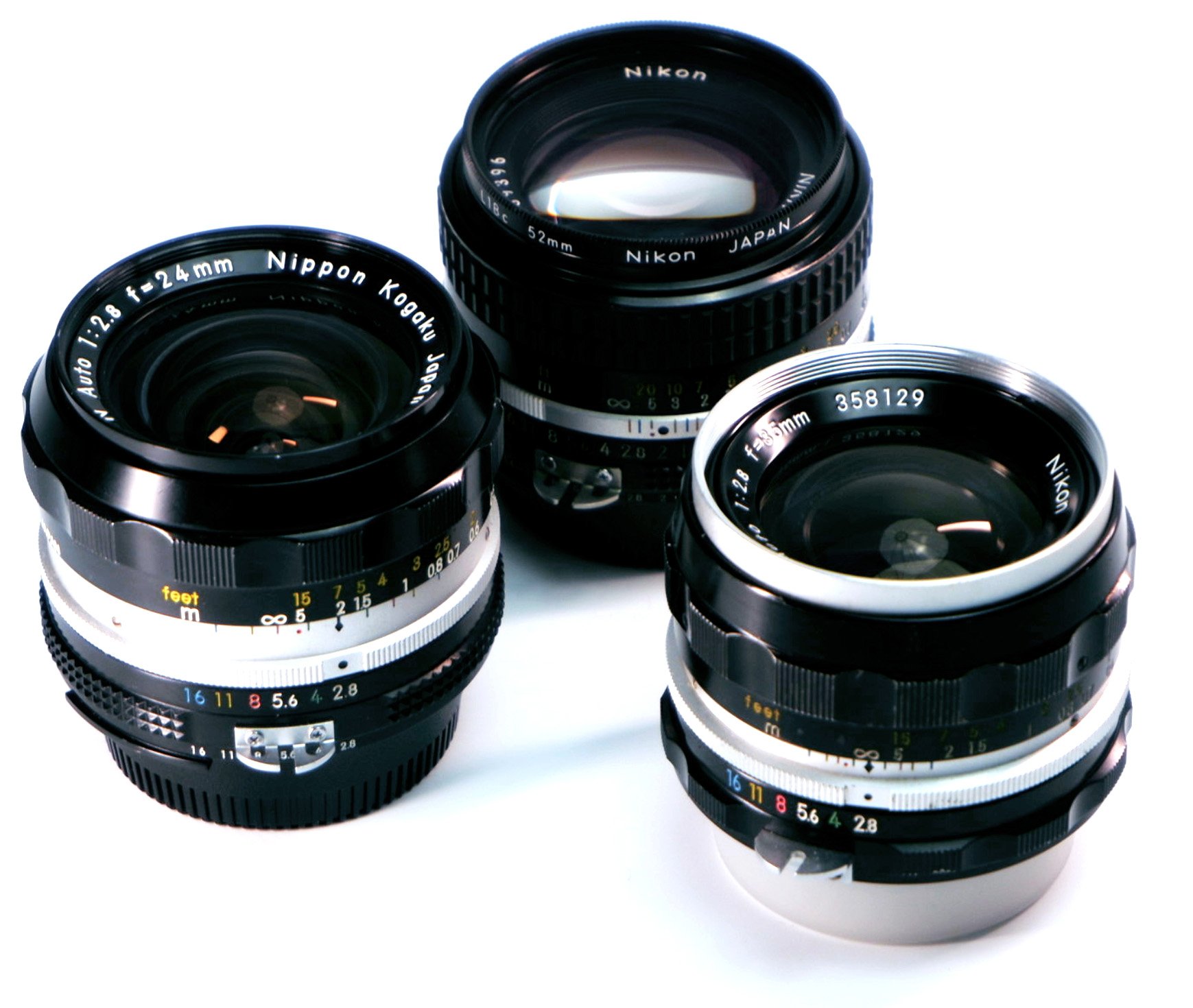 Vintage Nikon lenses used for creative photography and cinematic video production in Bangkok