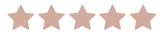 Six beige star shapes on a black background