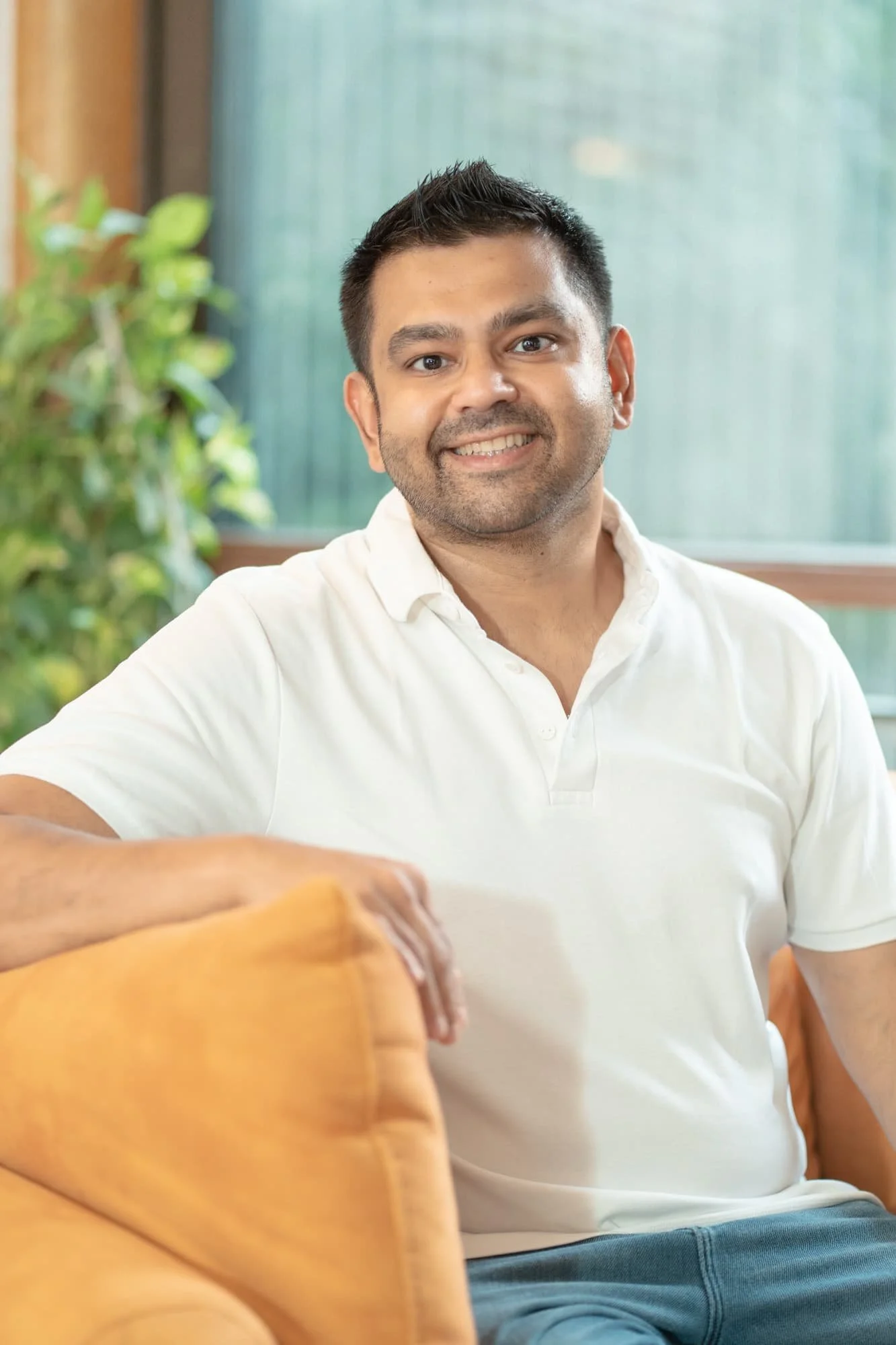 Rumit Kanakia, life transition coach, smiling candidly
