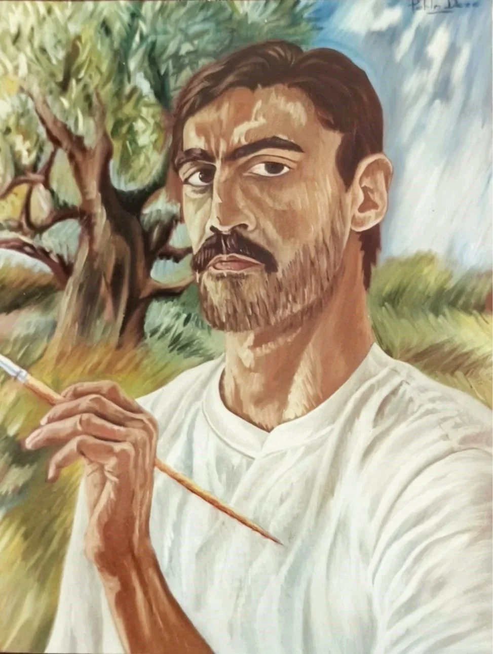 Autorretrato y Olivo