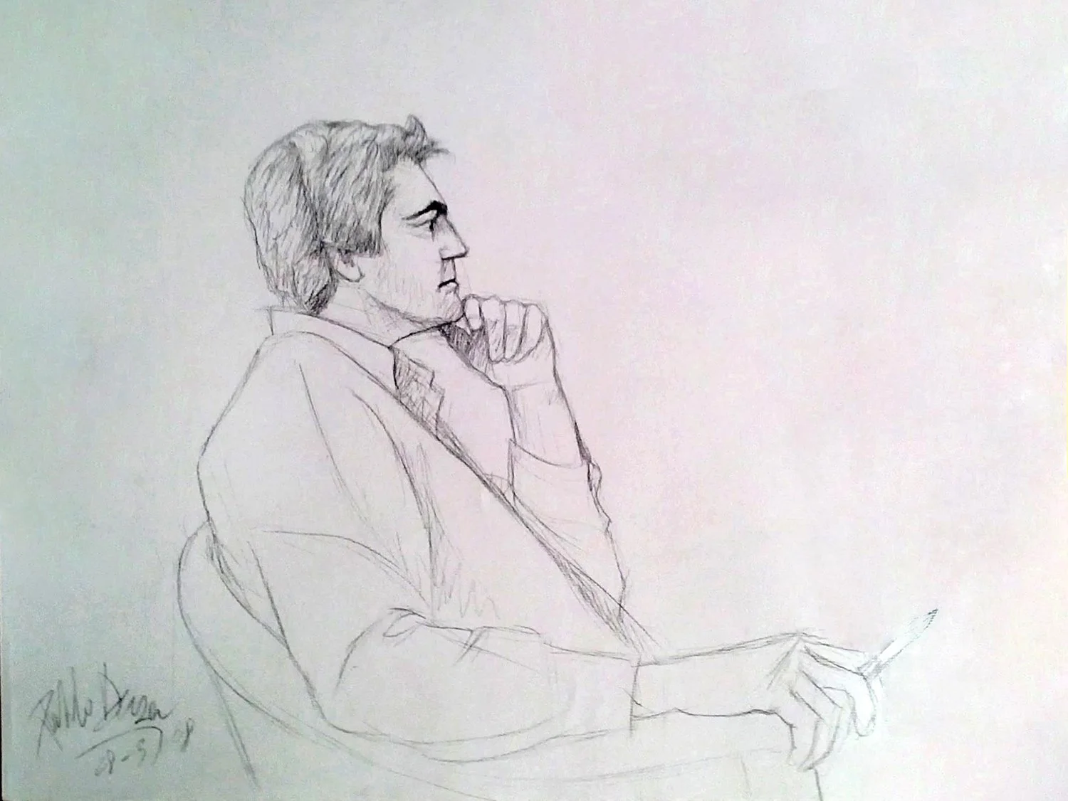Autorretrato de perfil