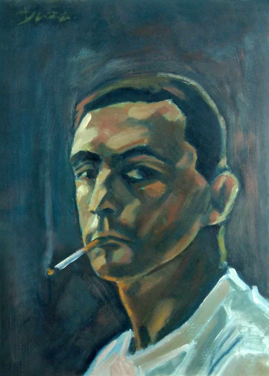 Autorretrato con pitillo