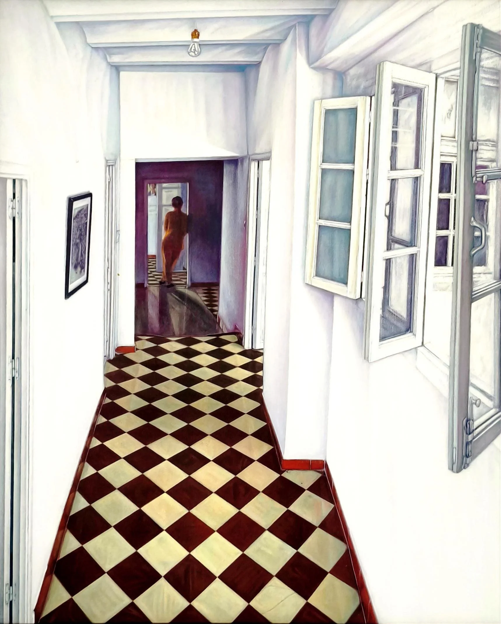 Interior con figura