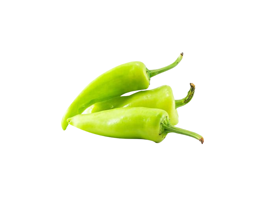 Three green chili peppers on a black background.