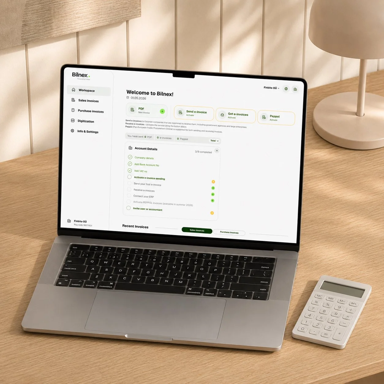Bilnex Workspade - Modern invoicing platform design