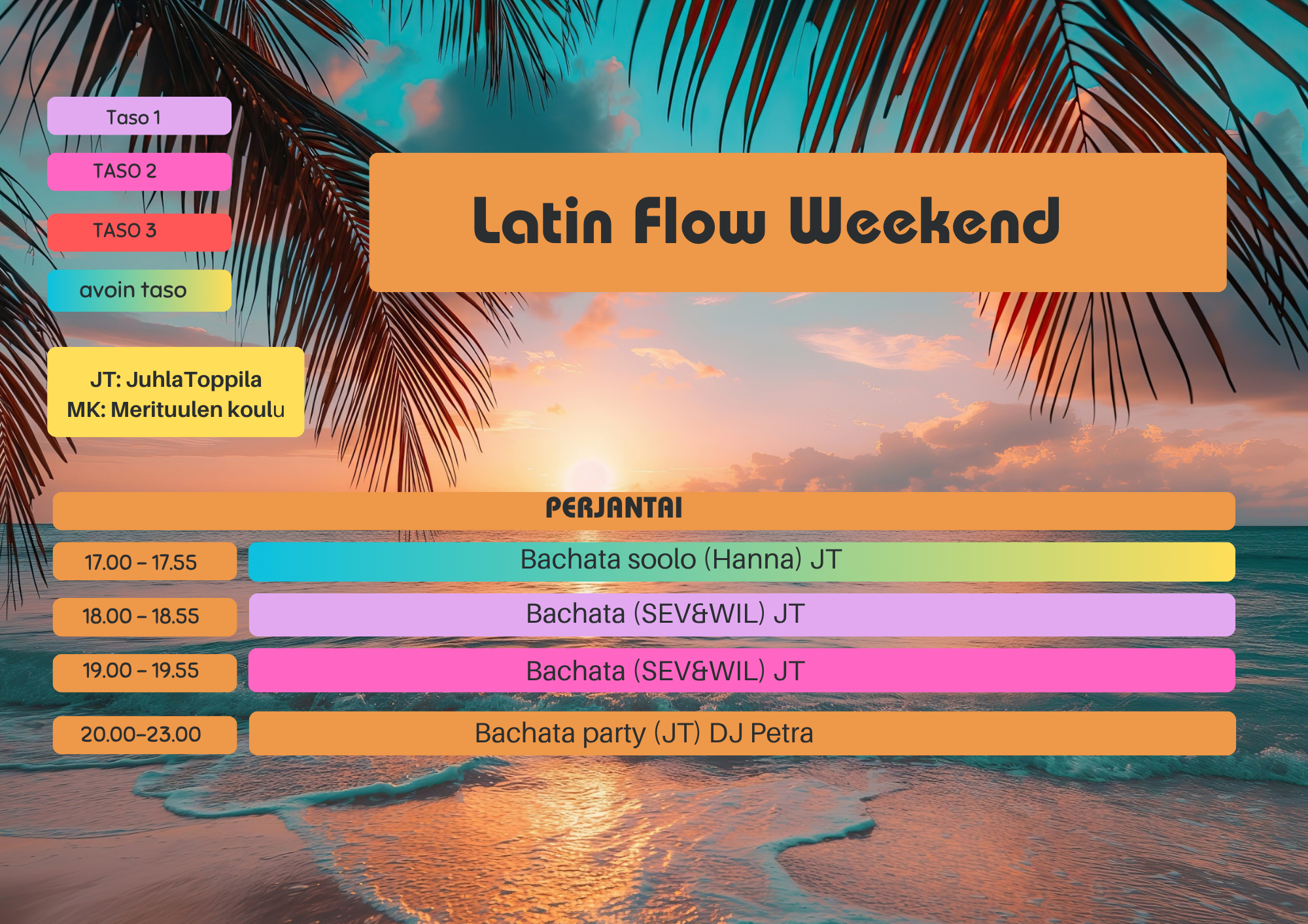 Latin flow aikataulu