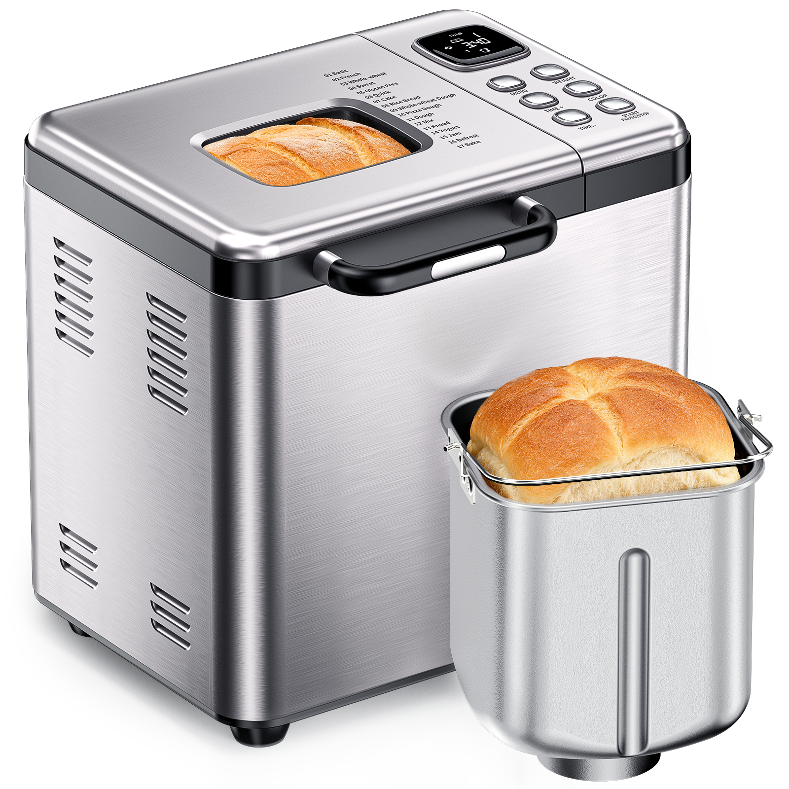 OSIPOTO 2LB Stainless Steel Bread Machine