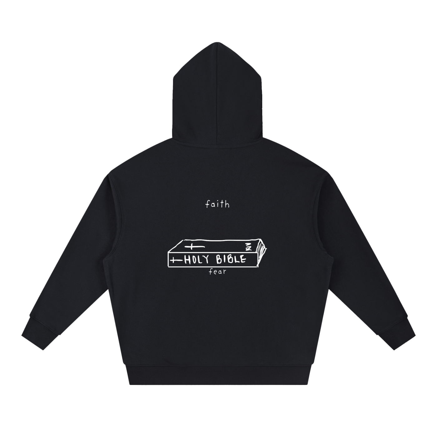 'faith over fear' heavyweight hoodie