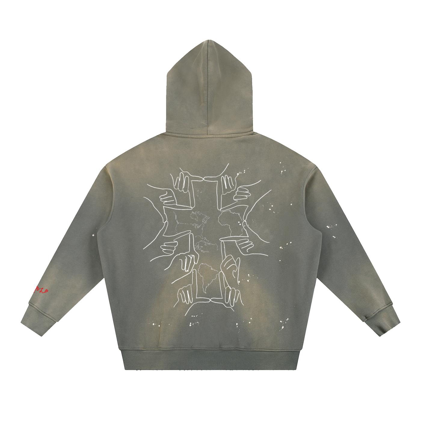 'whole world in His hands' vintage washed hoodie