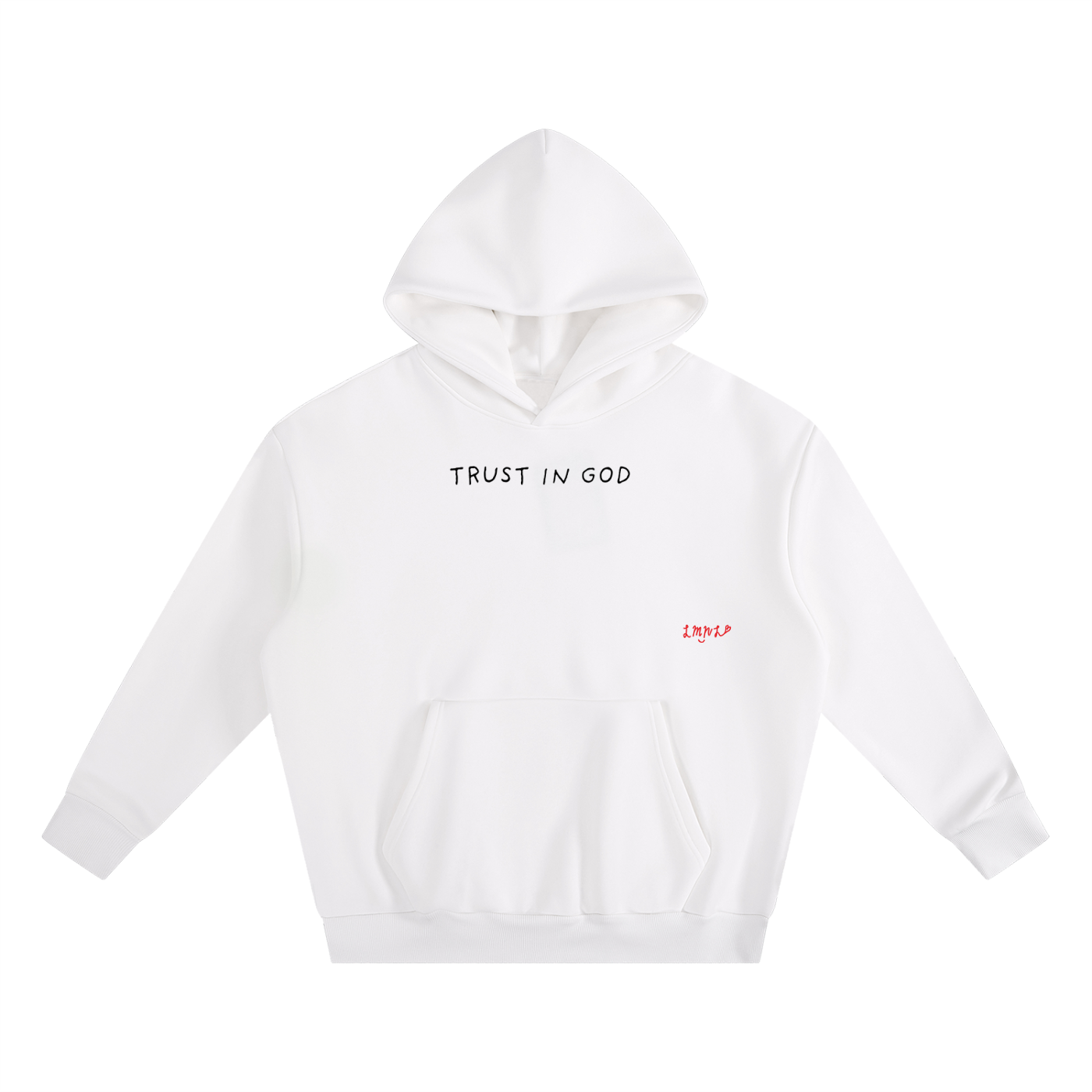 'trust in God' heavyweight boxy fleece hoodie