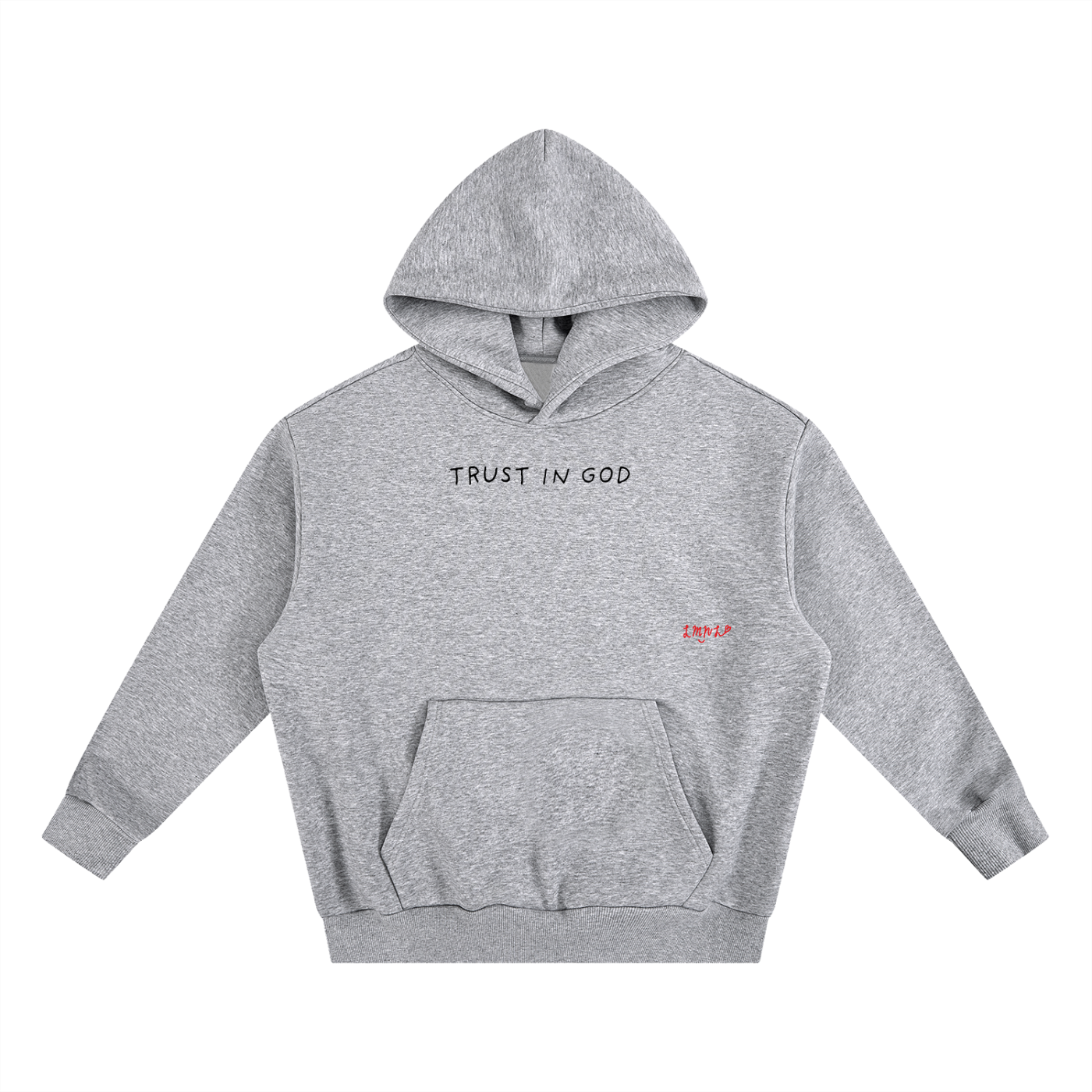 'trust in God' heavyweight boxy fleece hoodie