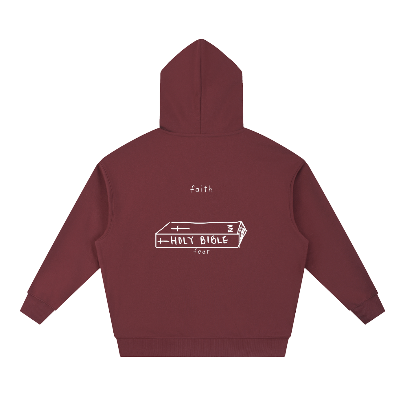 'faith over fear' heavyweight hoodie