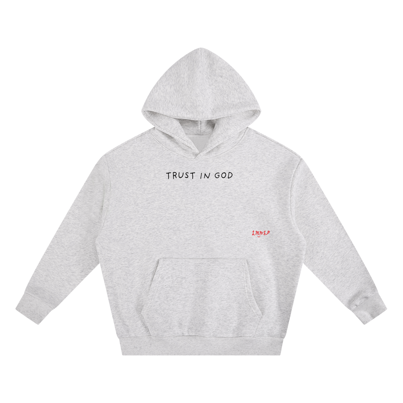 'trust in God' heavyweight boxy fleece hoodie