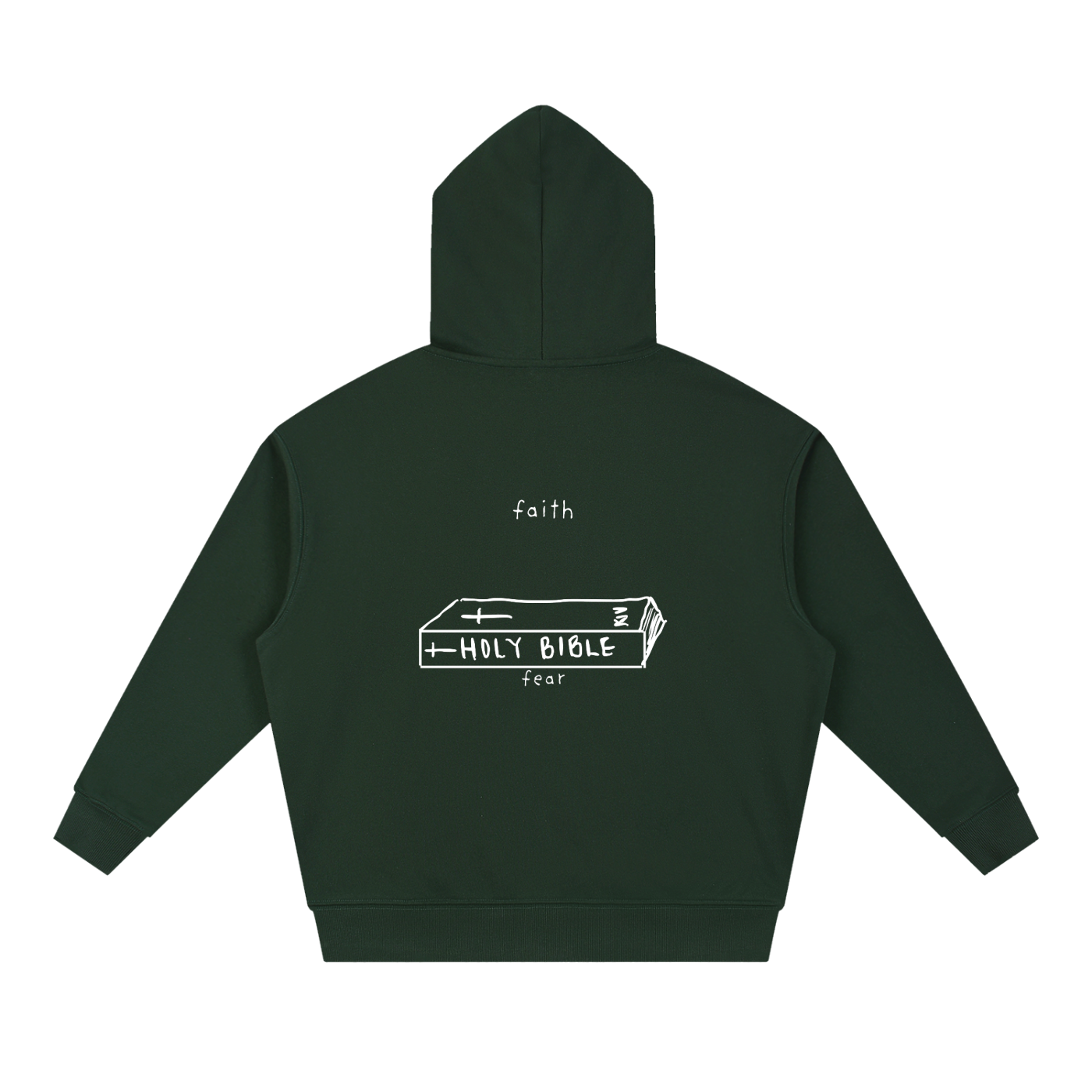 'faith over fear' heavyweight hoodie