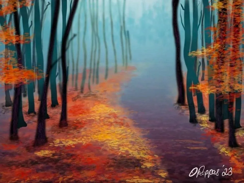 Whispers Through Autumn Mist - Digital Print