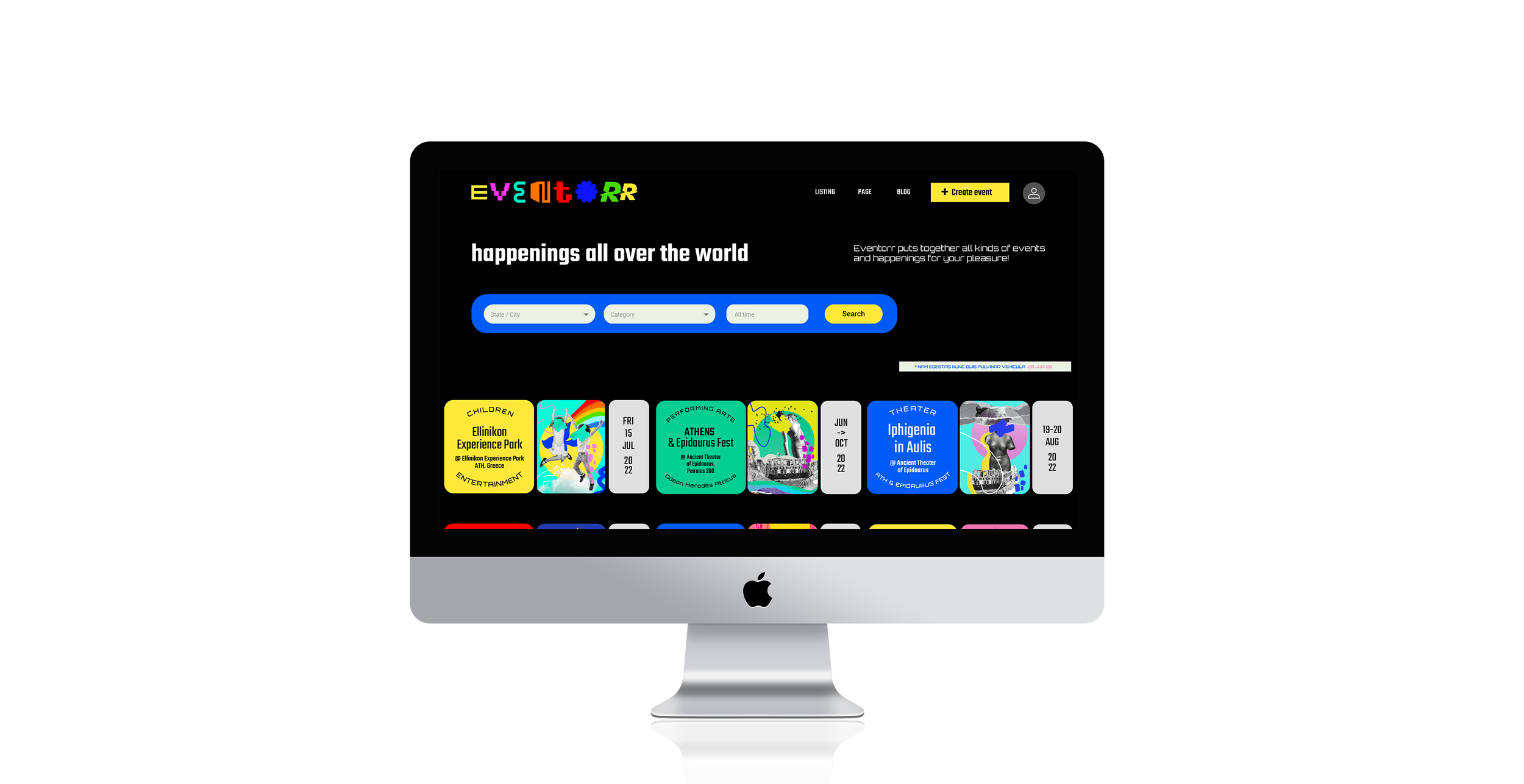 Eventorr website