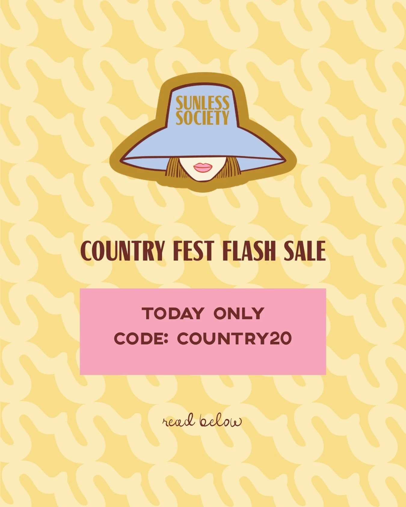 Woke up and chose chaos. 20% off spray tans today only with code COUNTRY20. No planning required, which is very on brand for both of us.

Not going? I won&rsquo;t stalk socials. Make the most of the discount because I won&rsquo;t be doing the often ?