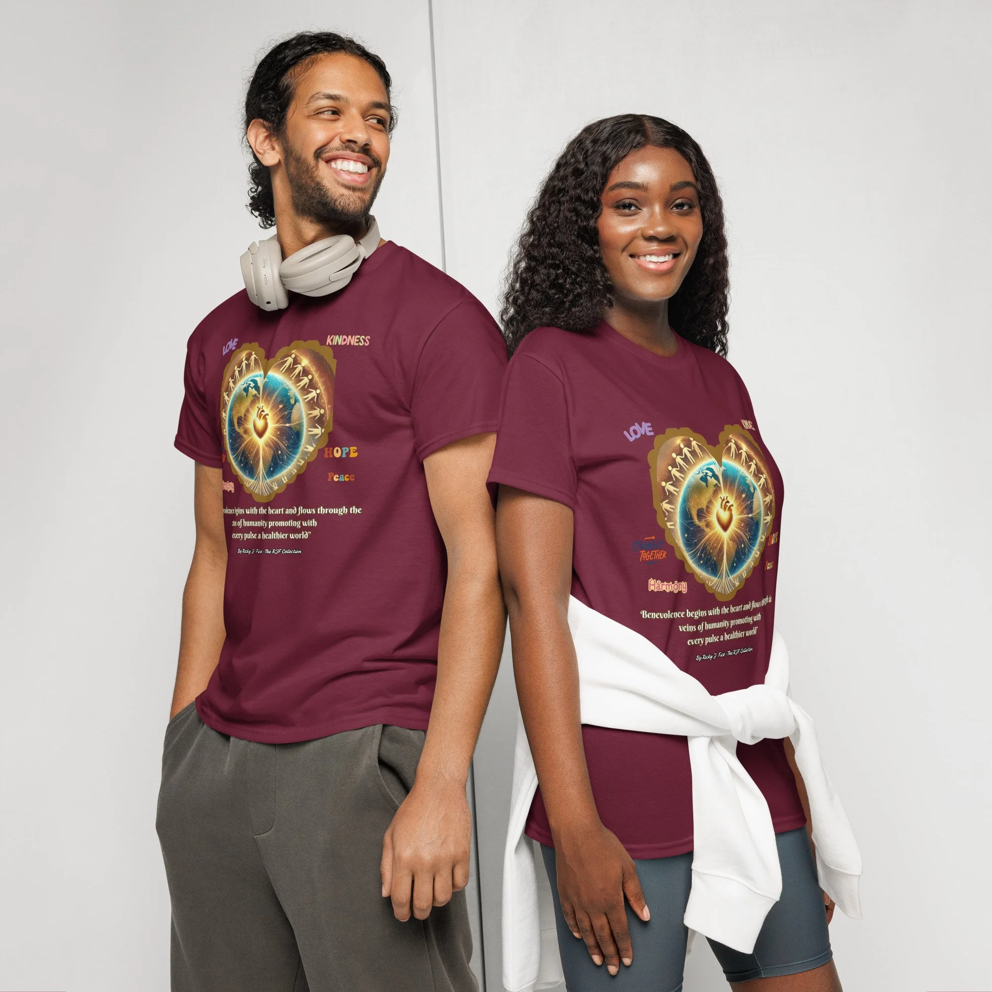 Inspirational Benevolence unisex-sports-tee-maroon-front-