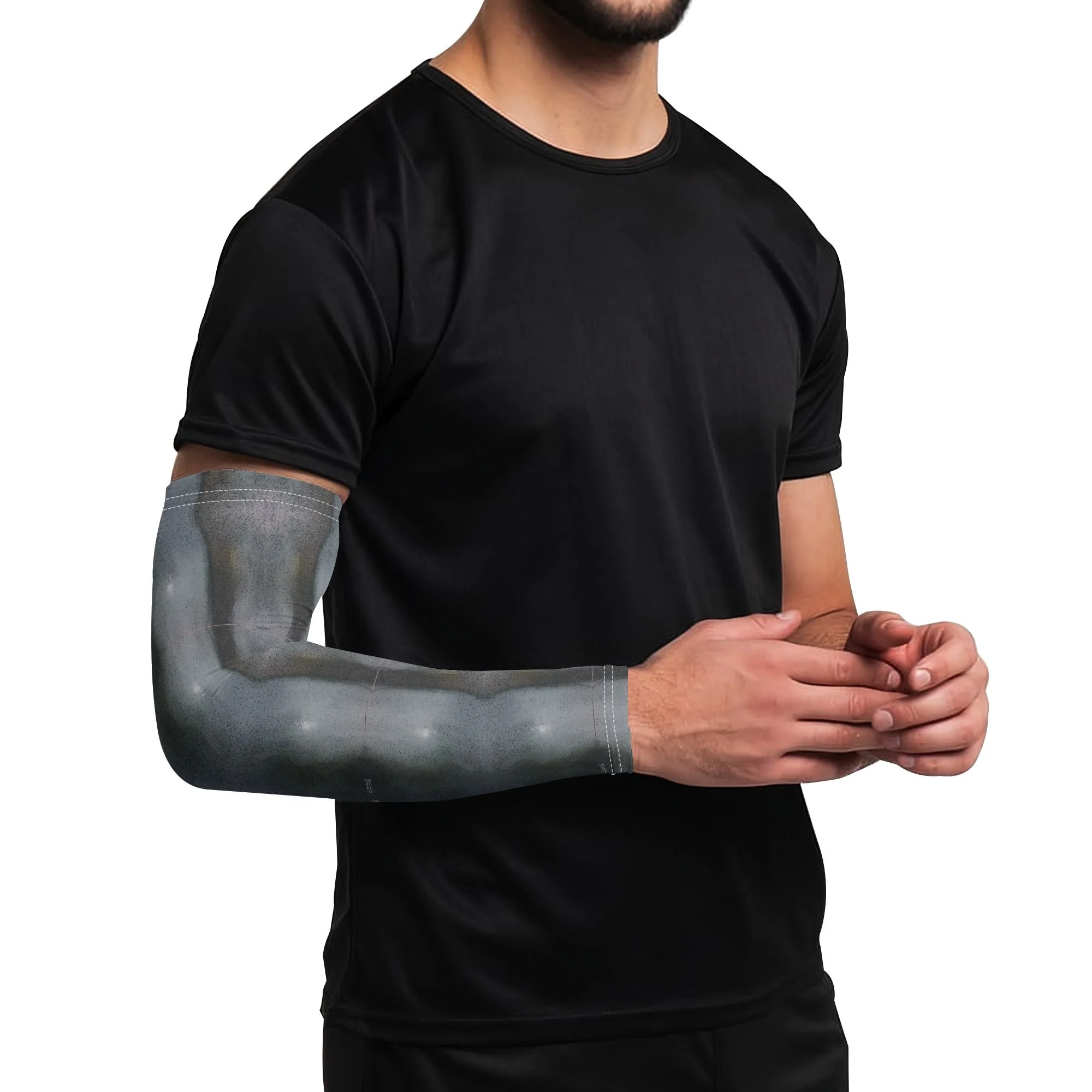 A Pair Cooling Arm Sleeves Arm Cover for UV Sun Protection - "The Alien"