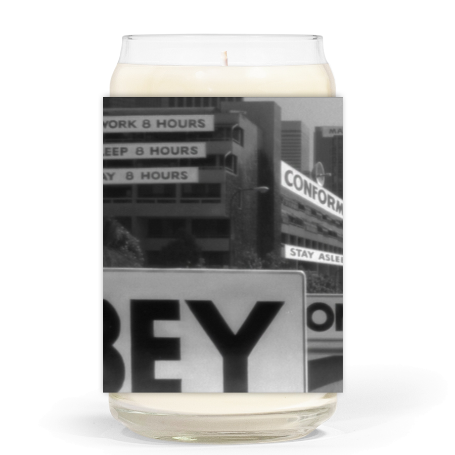 "Obey" - 13.75 oz - Clear Jar Candle | 3"x3.75" White Label