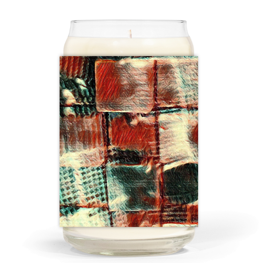"Square Dance" - Candle - 13.75oz Clear Jar Candle | 3"x3.75" White Label