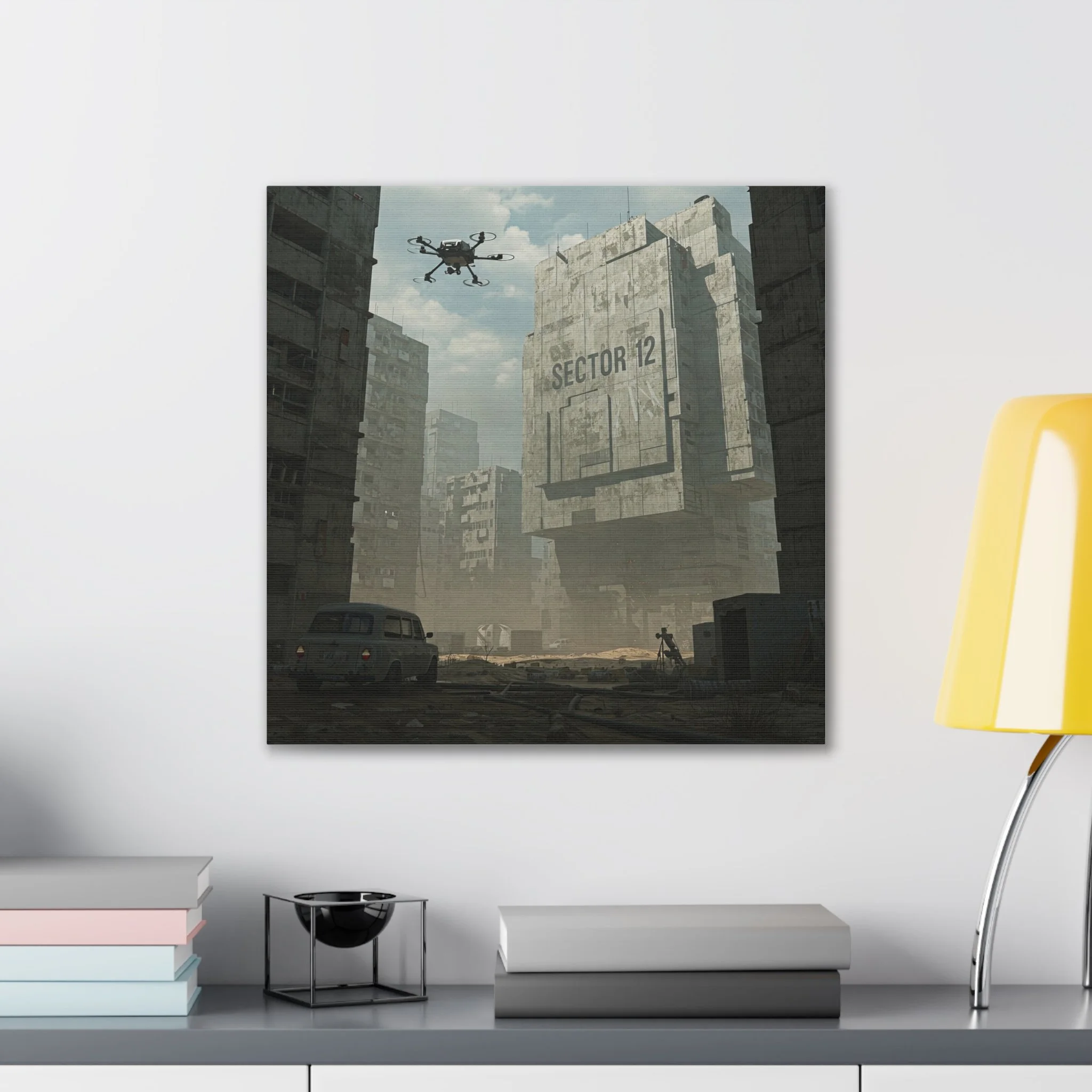 Dystopian Art Canvas Print - Sector 12 Wall Decor