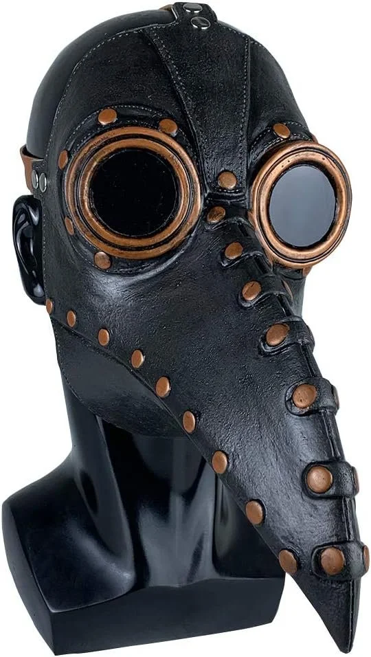 Faux Leather Beak Mask – Plague Doctor Style - Curated Product