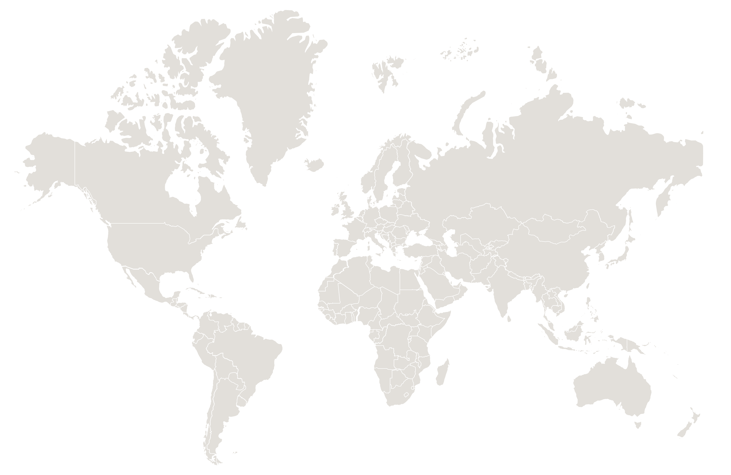 Stylized grayscale world map