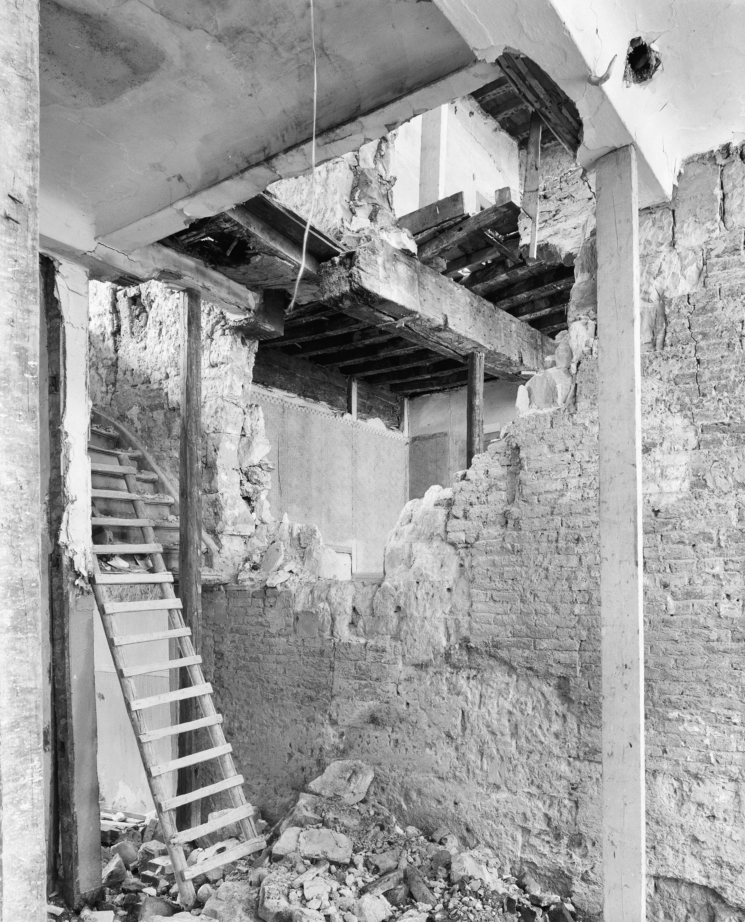 Winkeltje Bams, Stokstraat 32, achterdeel in 1966 [GJD/RCE]