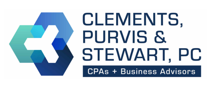 Logo for Clements, Purvis & Stewart, PC, a CPA and business advisory firm.