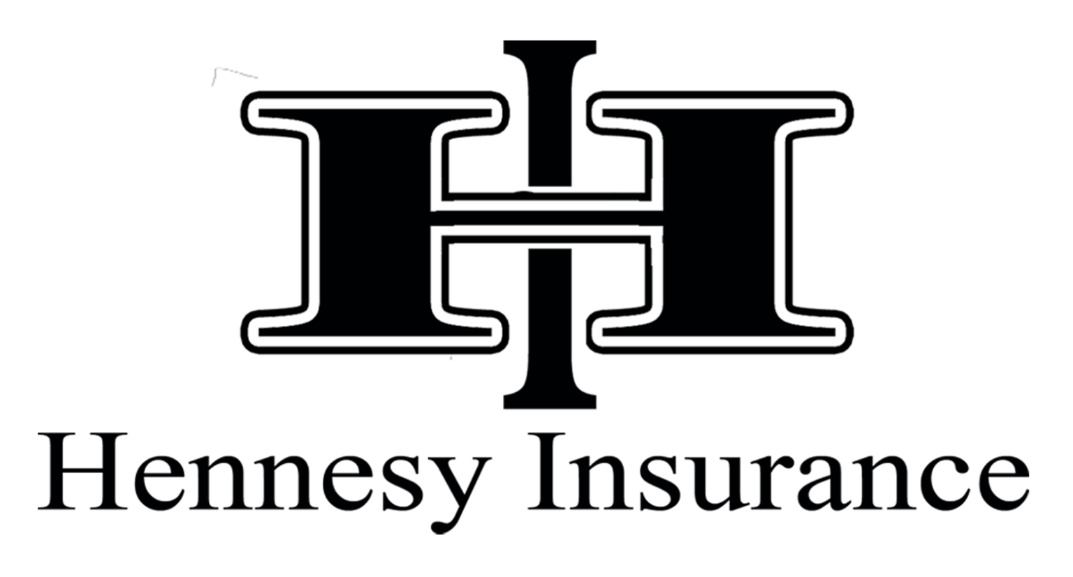 Hennessy Insurance logo featuring a large letter 'H' composed of interconnected lines with the company name underneath.