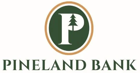 Pineland Bank logo with a green letter 'P' inside a circle and the bank's name below.
