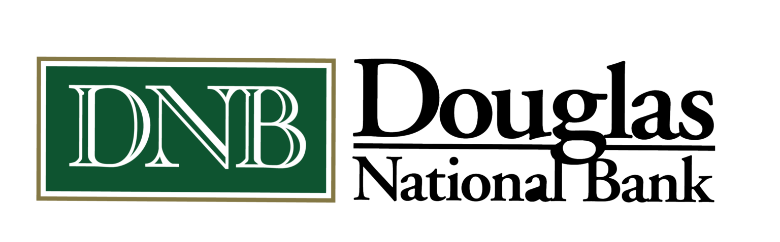 DNB logo in green and white with gold border