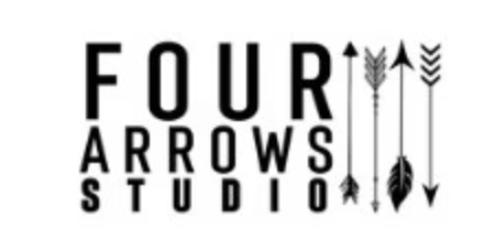 Logo for Four Arrows Studio with four arrow illustrations.