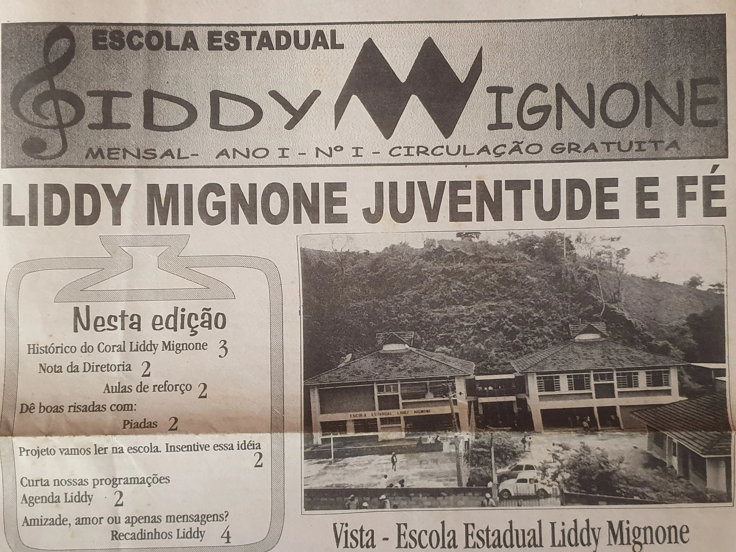 Primeira publicação da Escola Estadual Liddy Mignone