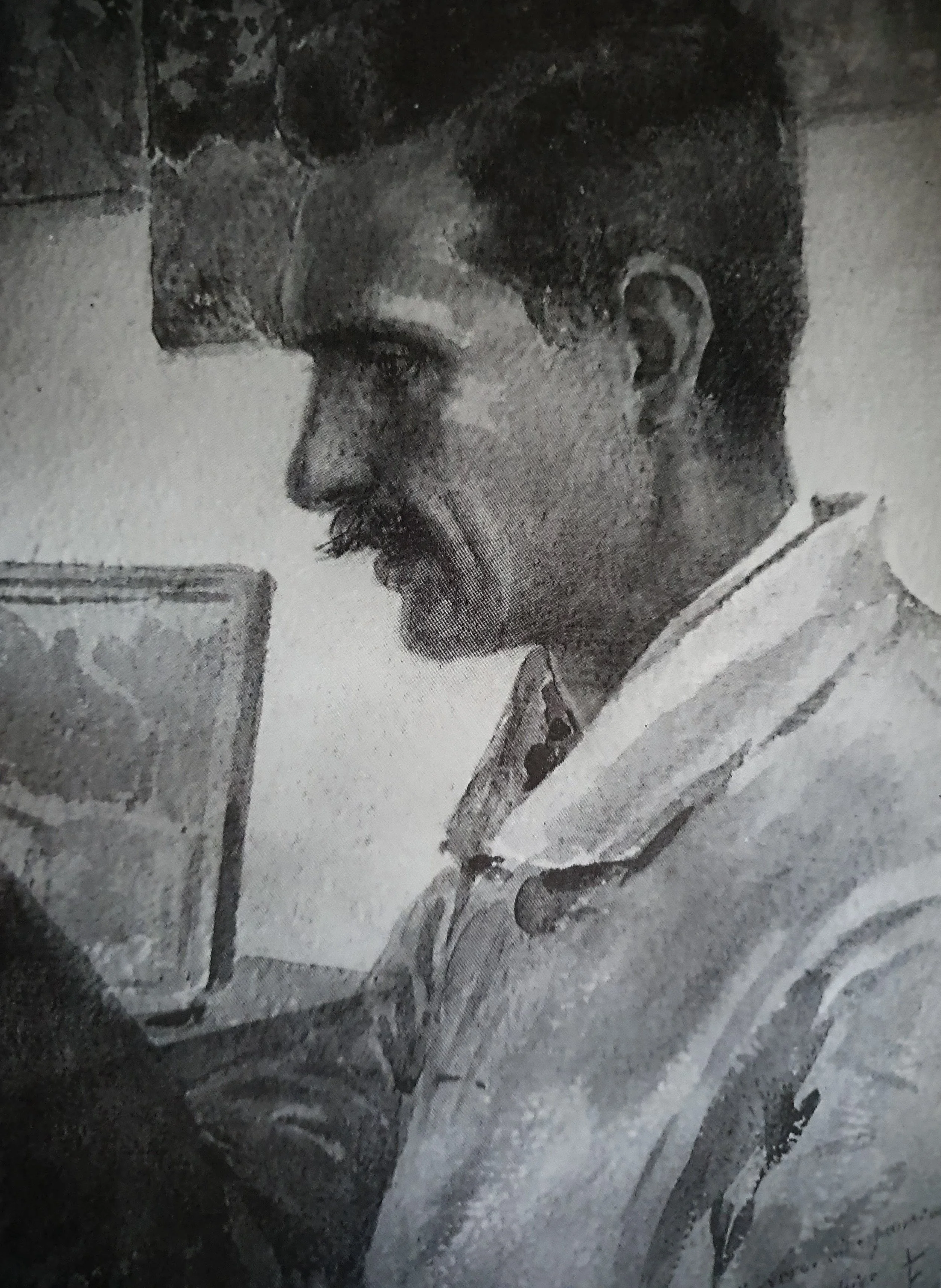 Italo Cenni em seu estúdio, pintura de Elda Cenni