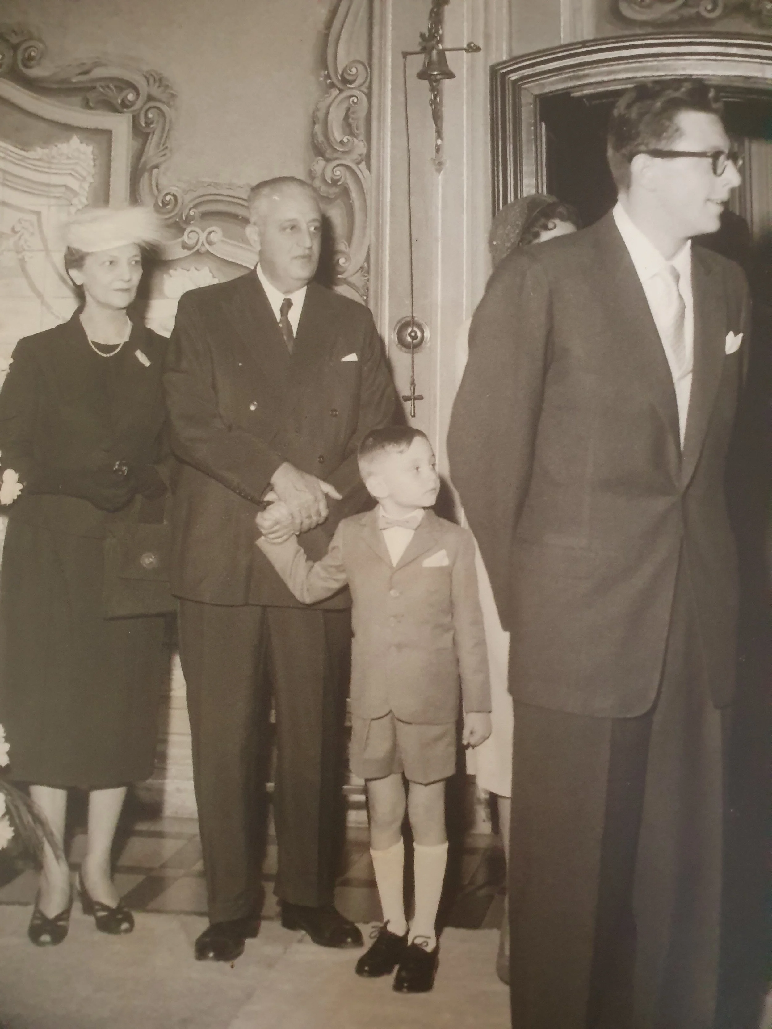 Casamento de Mário Cenni e Anna Maria Frauendorf; Liddy, Mignone, Roberto e Mário (15 de maio de 1959) 