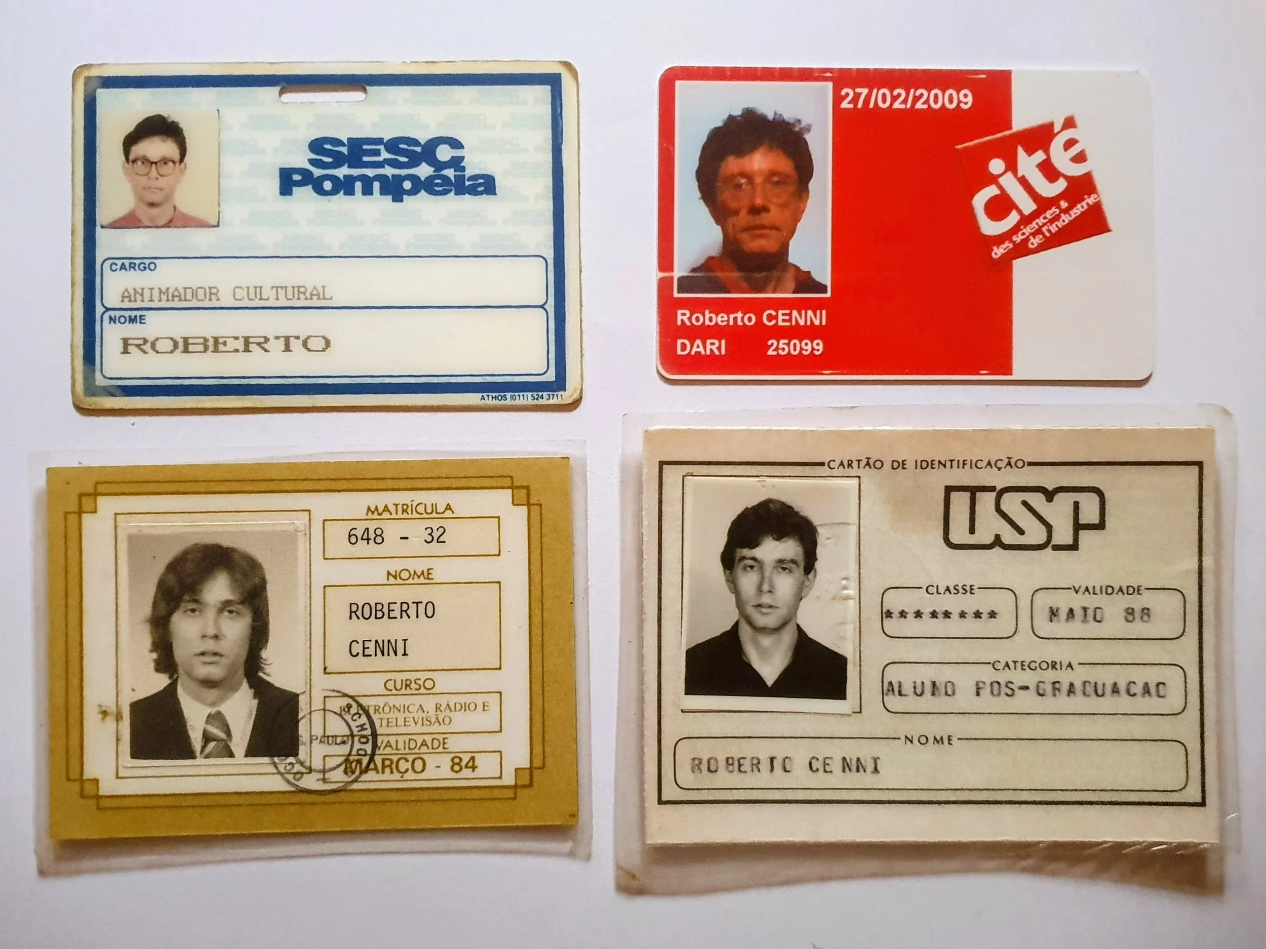 Credenciais de diversas épocas 