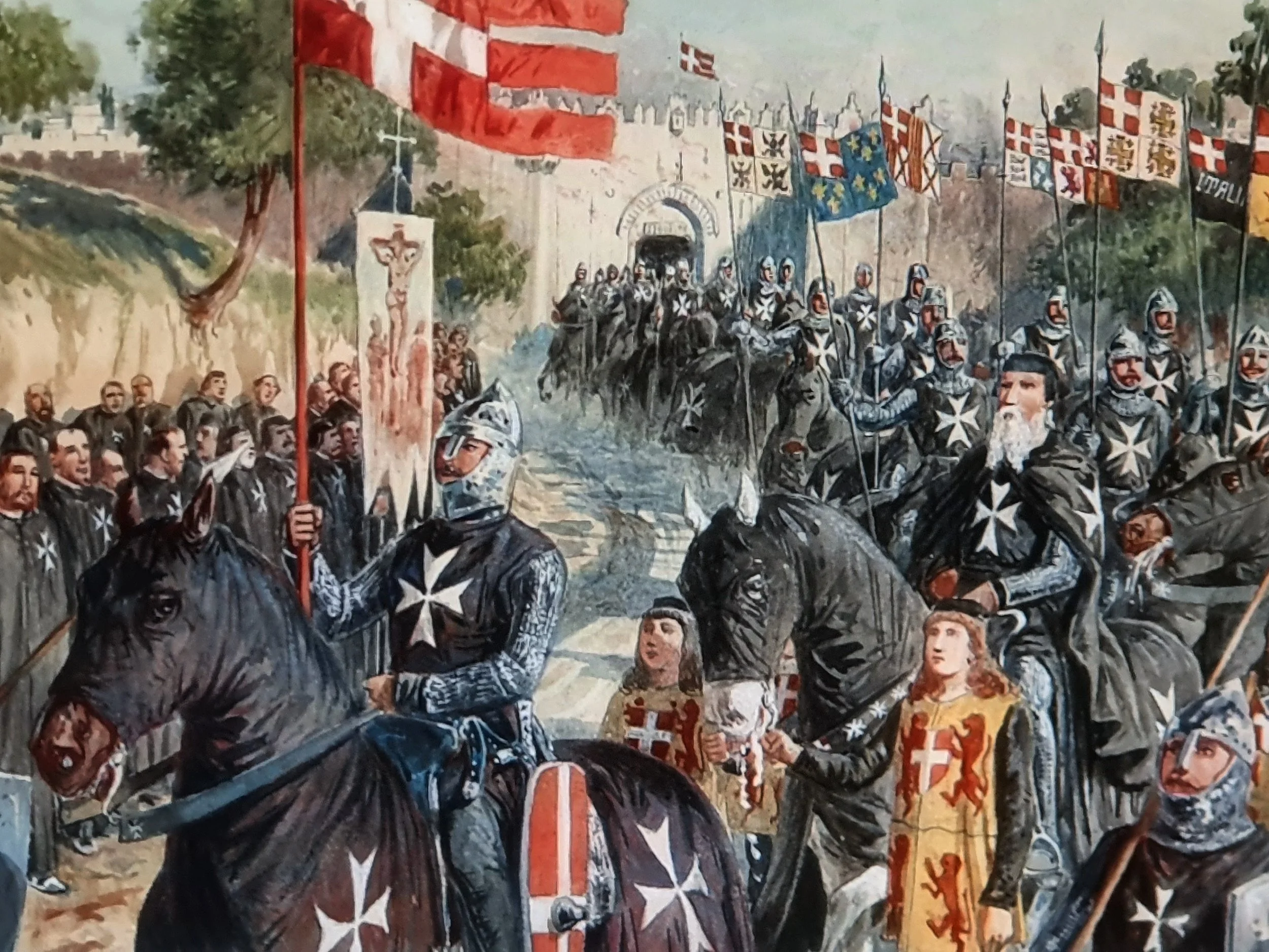Pintura de Quinto Cenni sobre os hospitalários (1908)