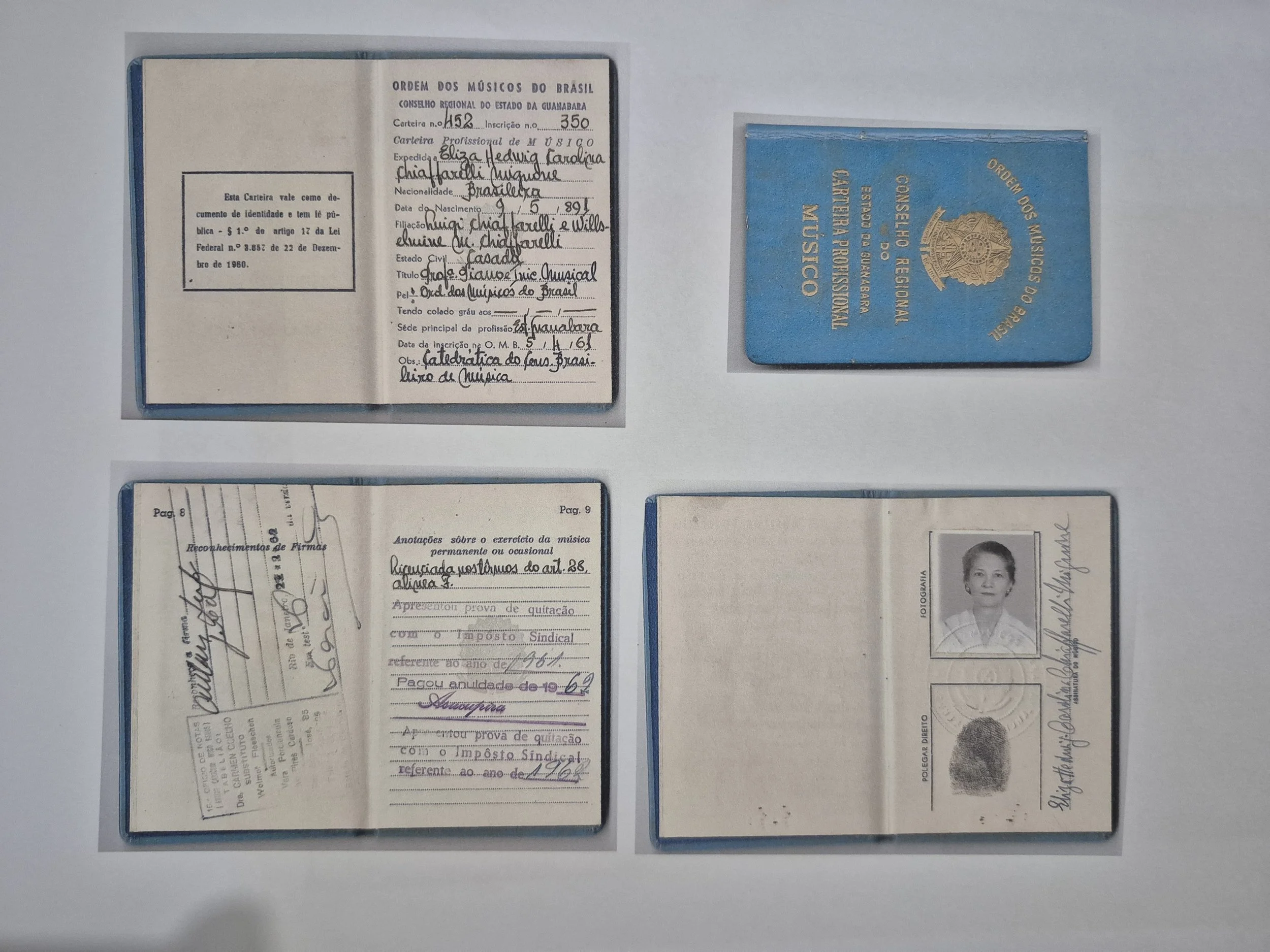 Carteira de Ordem dos Musicos  