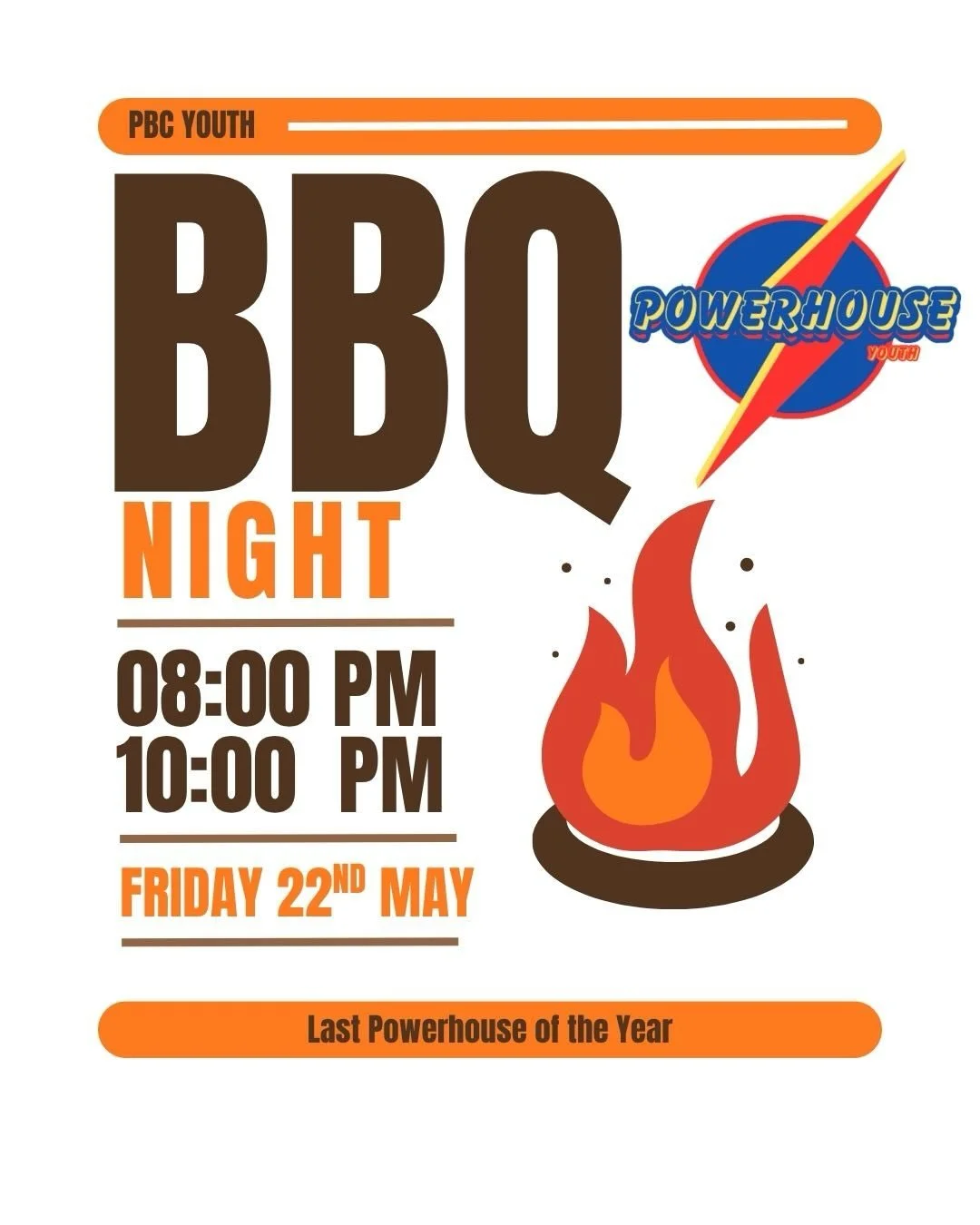 Get hyped for a big weekend!!!

Friday: Powerhouse BBQ night 
Come hungry 
P7s welcome 

Sunday: YF awards night 
Come hungry 
Dress code: Semi-formal
