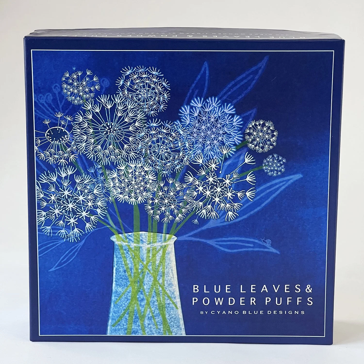 Blue Leaves & Powder Puffs