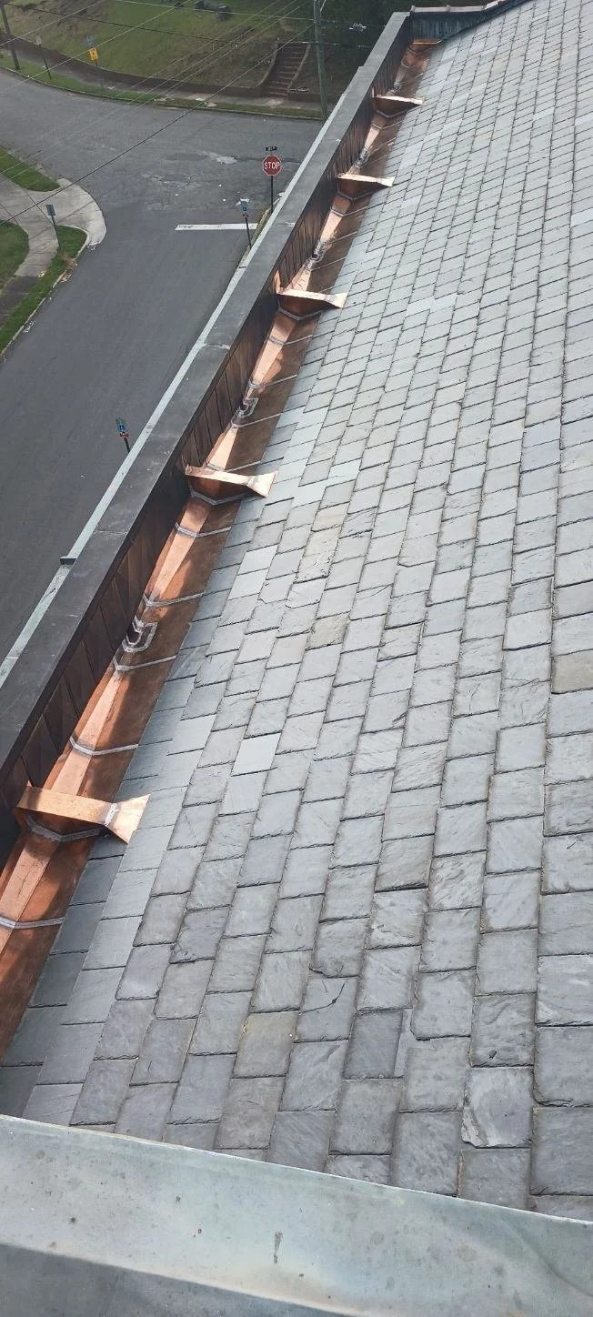 Custom Copper Built-In Gutter