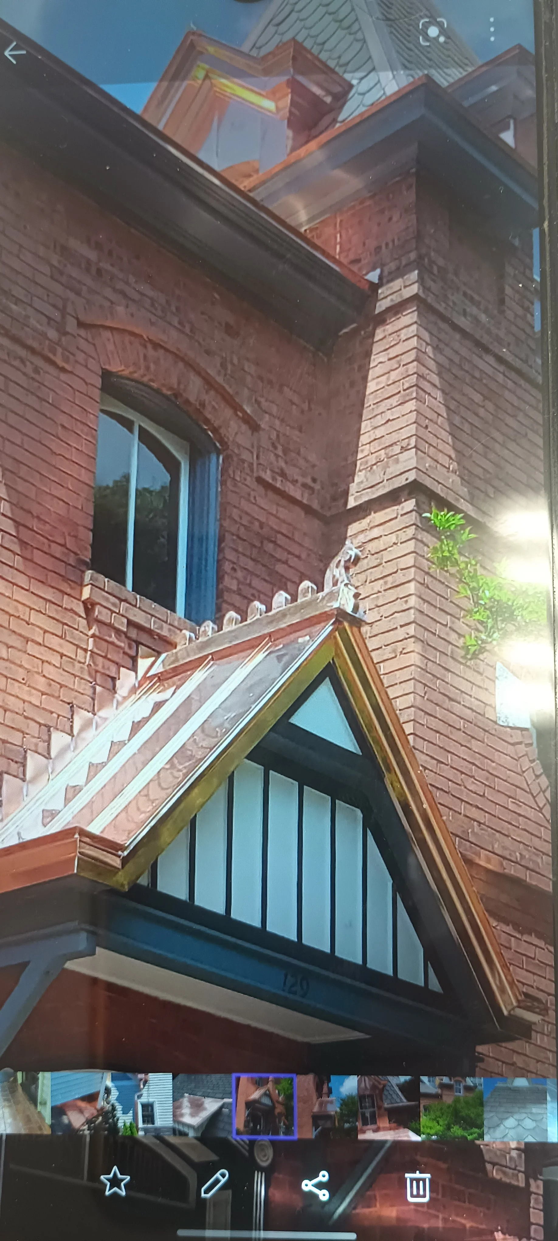 Custom Copper Awning Roof and Ridge Cap