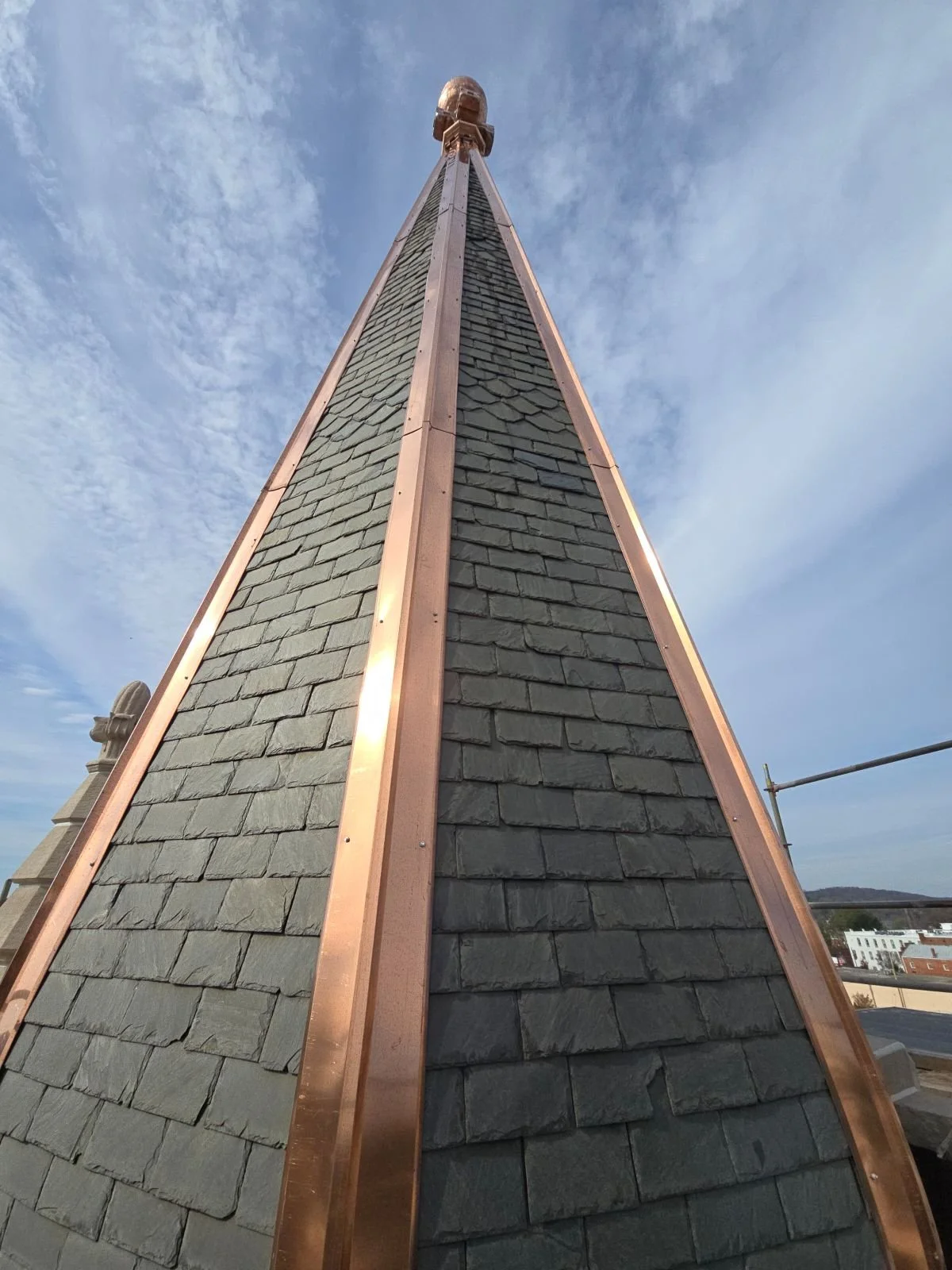 Custom Copper on Historical Church Steeple
