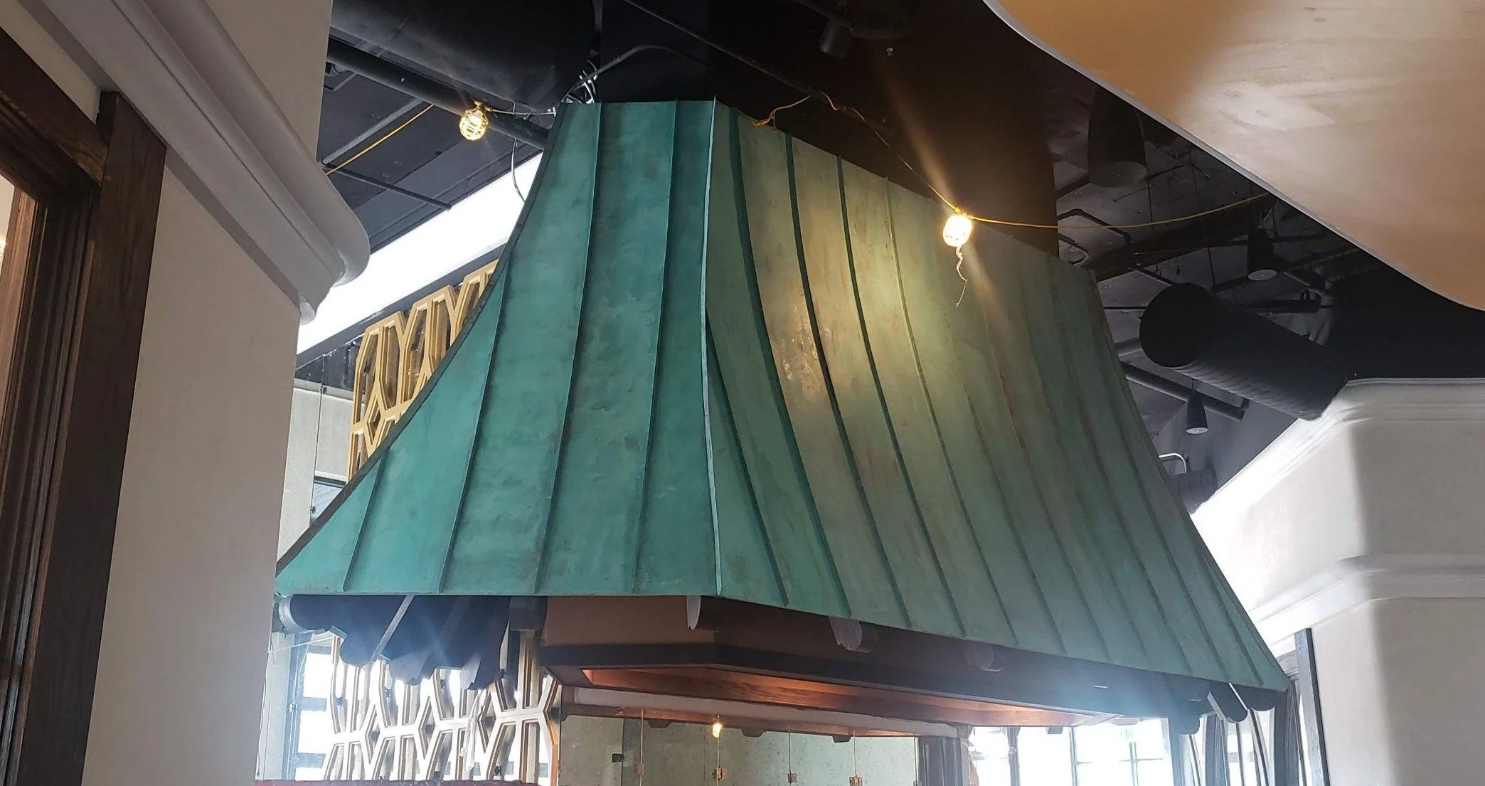 Custom Patinaed Copper Hood 