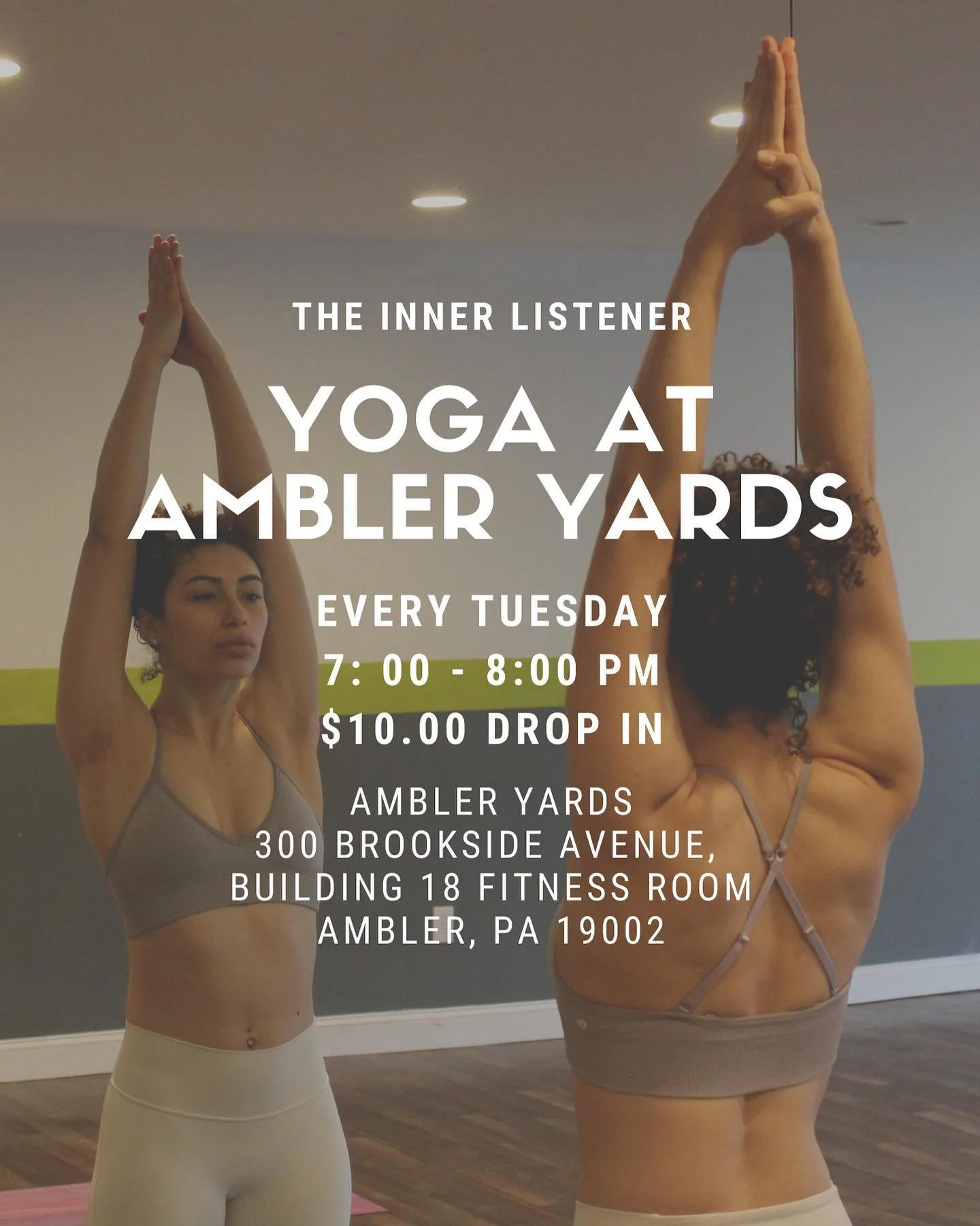 Just moved back to Ambler in October and am happy to Finn at have a regularly scheduled yoga class back on the map! Meet me every Tuesday for the month of January at Ambler Yards for an accessible hatha style yoga class. DM for more questions. Hope t