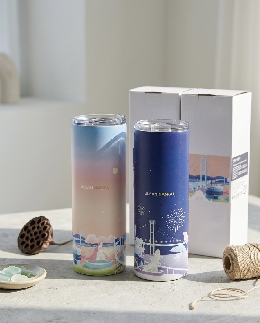 Ulsan Namgu Tourism Souvenir: Panoramic Tumbler Illustration 